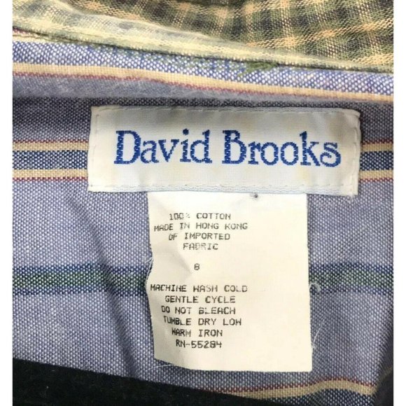David Brooks Woman Button Down Shirt Size 8 Blue Stripes - Picture 3 of 4
